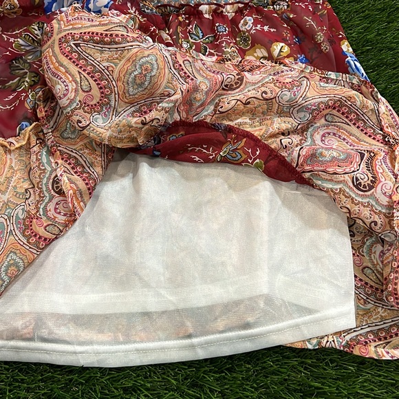 Umgee Lace Trim Tiered Dress - Picture 3 of 4